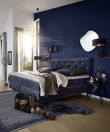 Musterring Bed Blauw