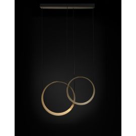 Moonlight double hanglamp brass 40-50cm